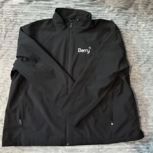 Port Authority Berry Black Jacket Fleece Lined Water Resistant Mens Sz 5XL J317